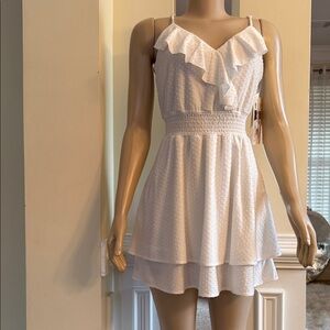 Elegant Ivory Ruffle Dress